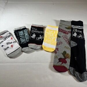 The Office Men's Dunder Mifflin  6 Pack Bundle‎ Socks Size 8-12 NEW